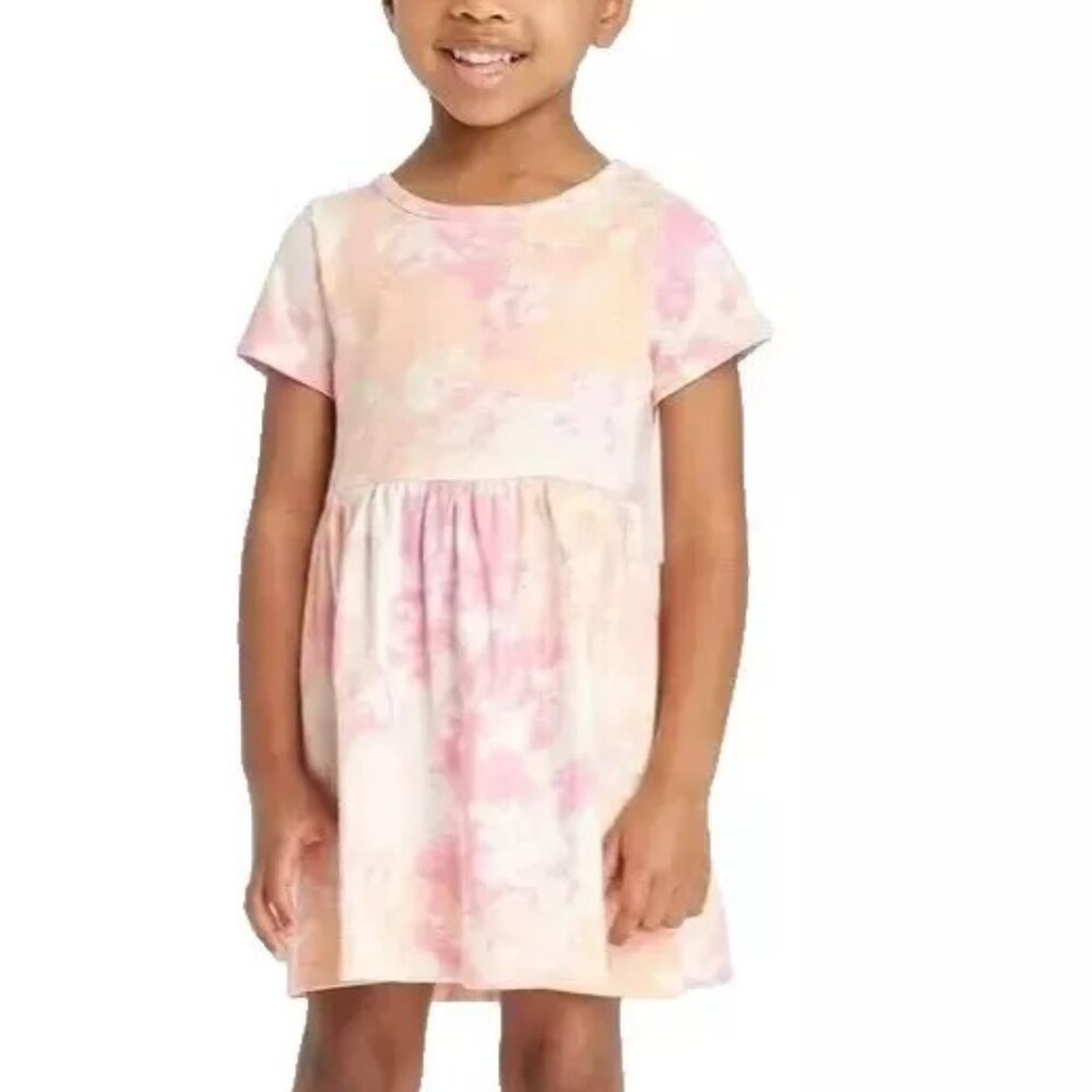 Toddler Girls' Tie-Dye Dress - Cat & Jack Pink Size 18months